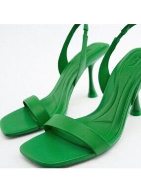 Zara Slingback Leather Heels